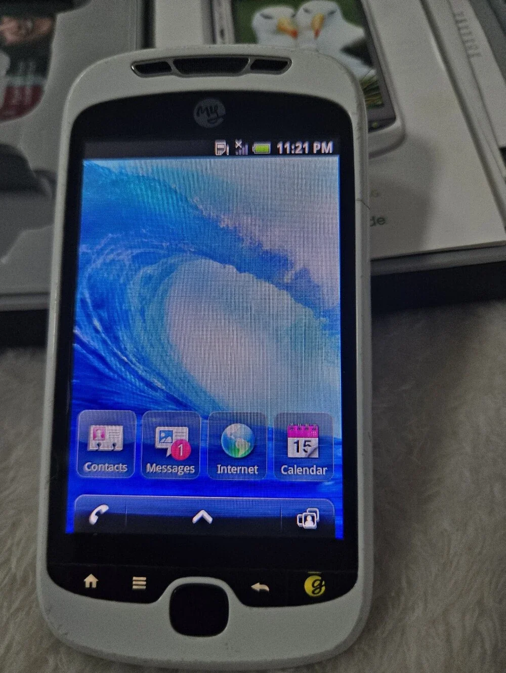 White Slide-Out MY TOUCH TMobile Phone